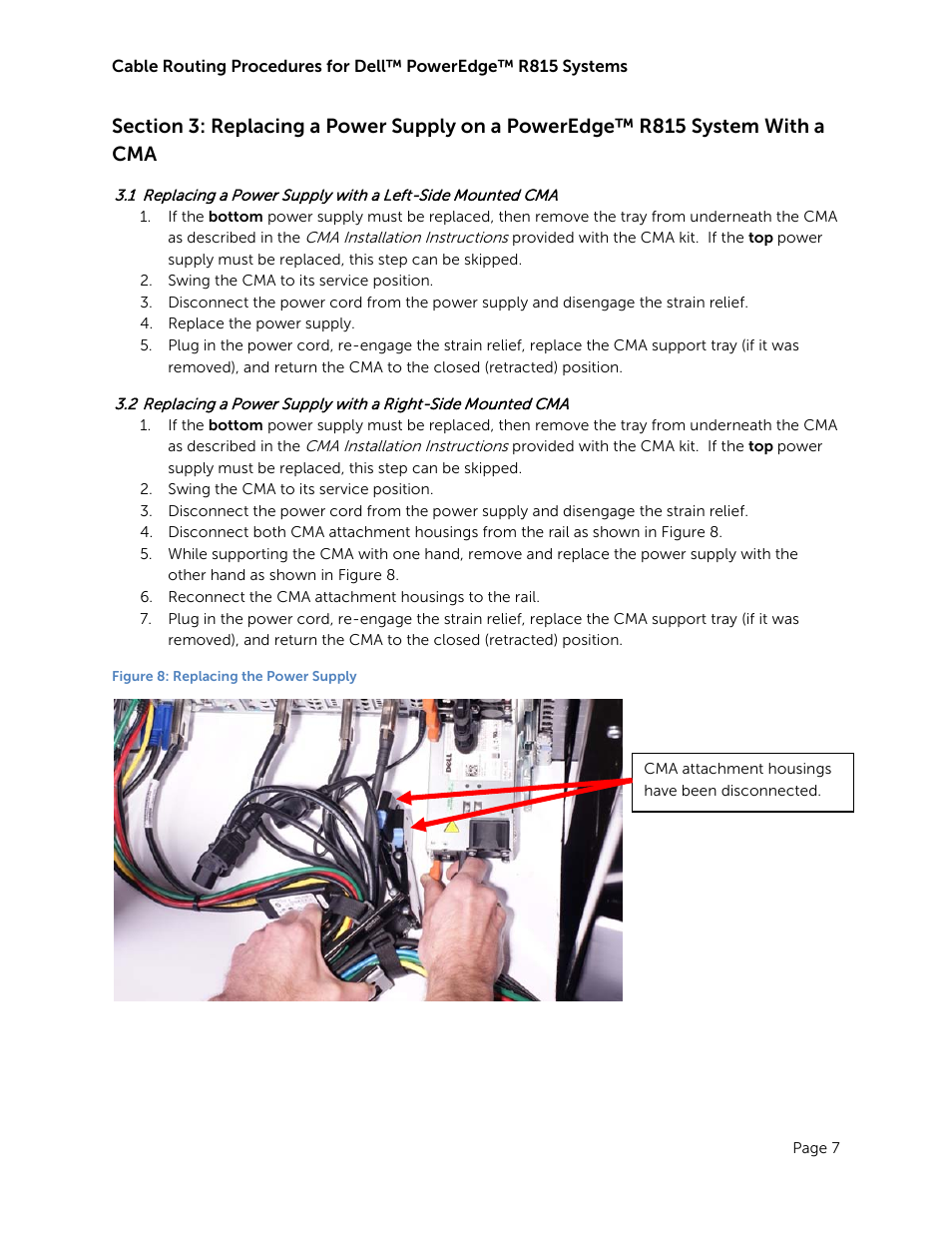 Figure 8: replacing the power supply | Dell PowerEdge Rack Enclosure 4020S User Manual | Page 9 / 9
