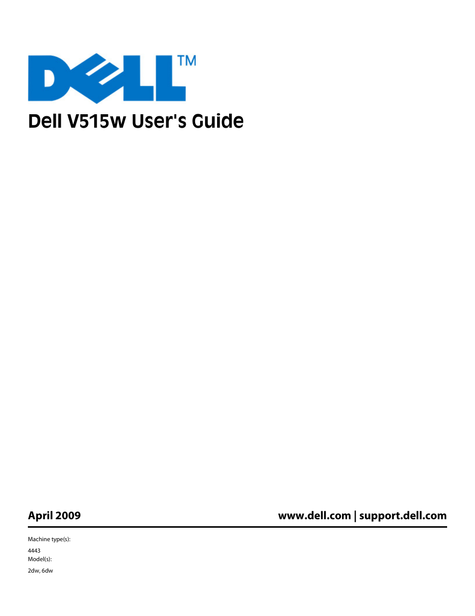 Dell V515w All In One Wireless Inkjet Printer User Manual | 141 pages