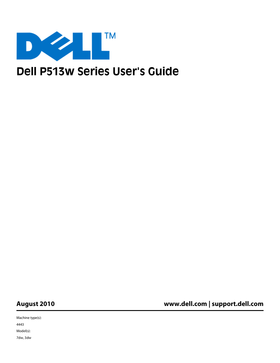 Dell P513w All In One Photo Printer User Manual | 134 pages