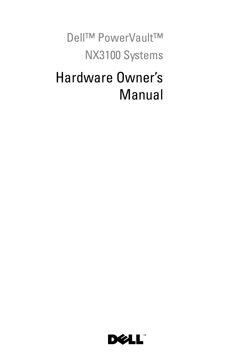 Dell PowerVault NX3100 User Manual | 164 pages