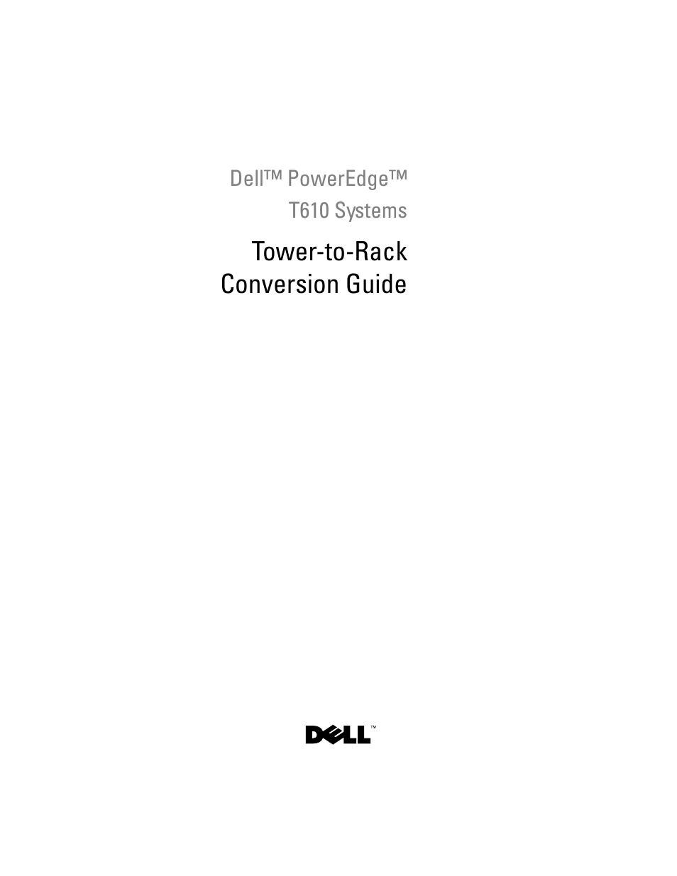 Dell PowerEdge T610 User Manual | 8 pages