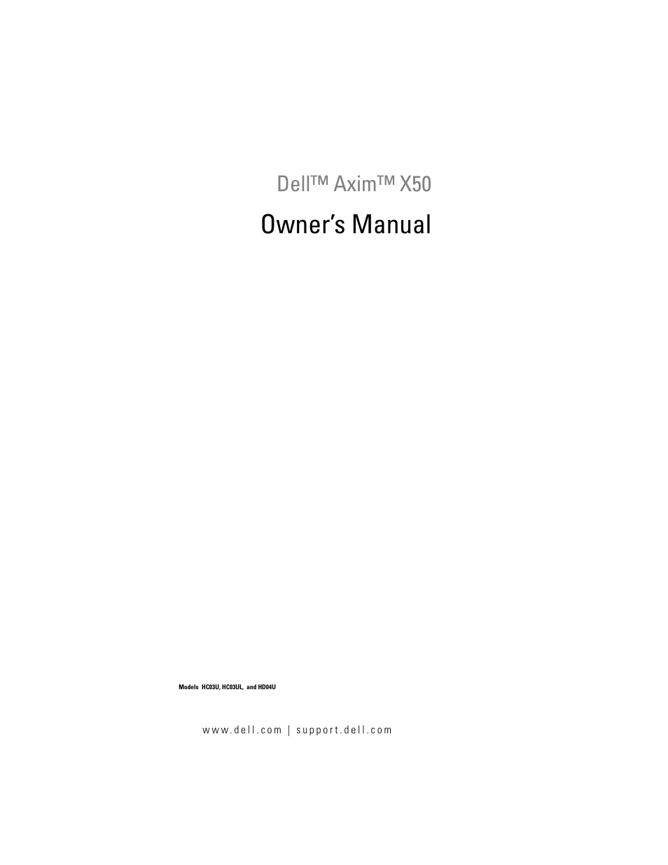 Dell Axim X50 User Manual | 174 pages