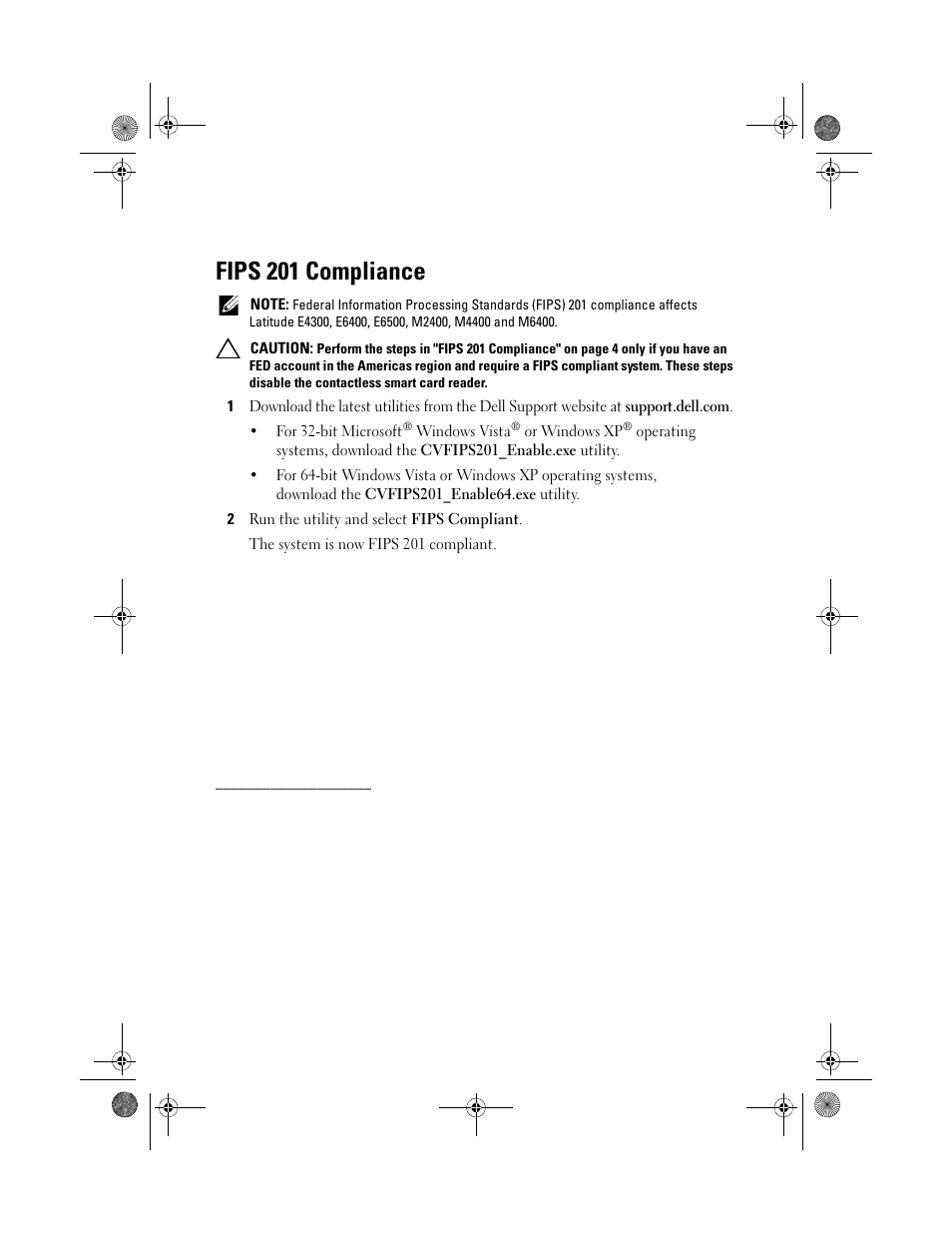 Fips 201 compliance | Dell Latitude E6400 User Manual | Page 4 / 4