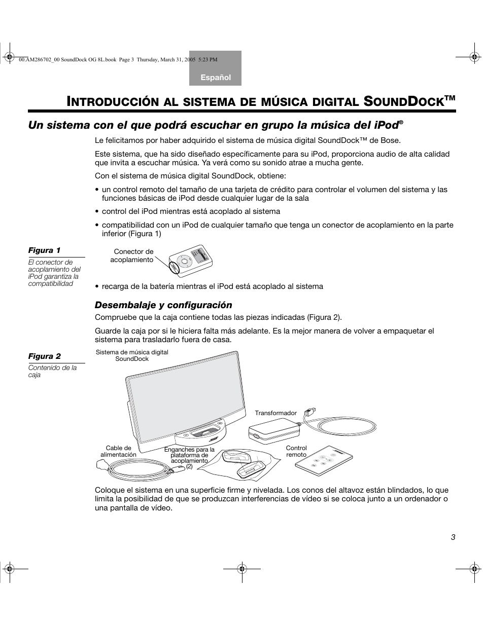 Ntroducción al sistema de música digital, Ound | Bose SoundDock User Manual | Page 29 / 72
