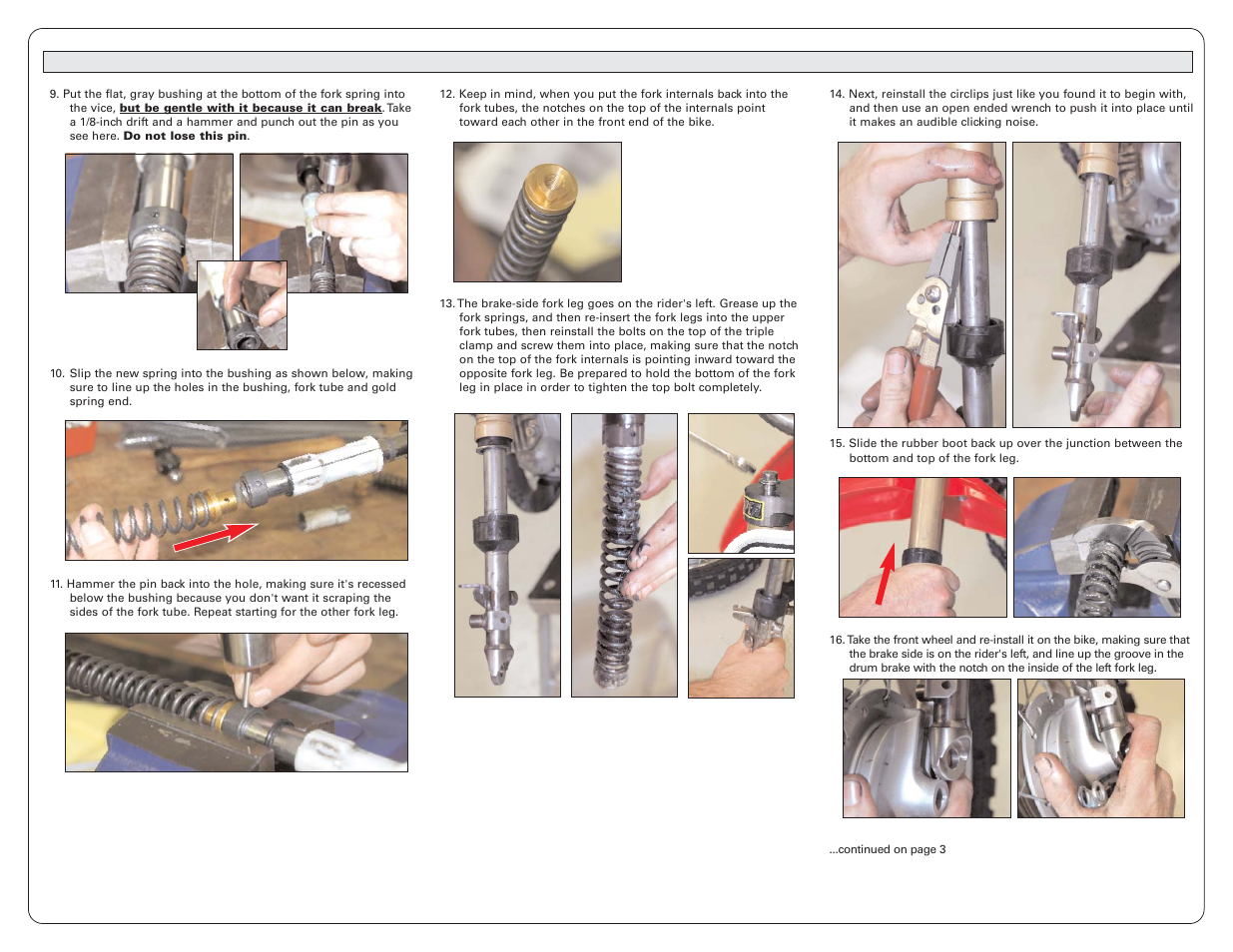 Two Brothers Racing Front Fork Springs Honda CRF/XR50 User Manual | Page 2 / 3