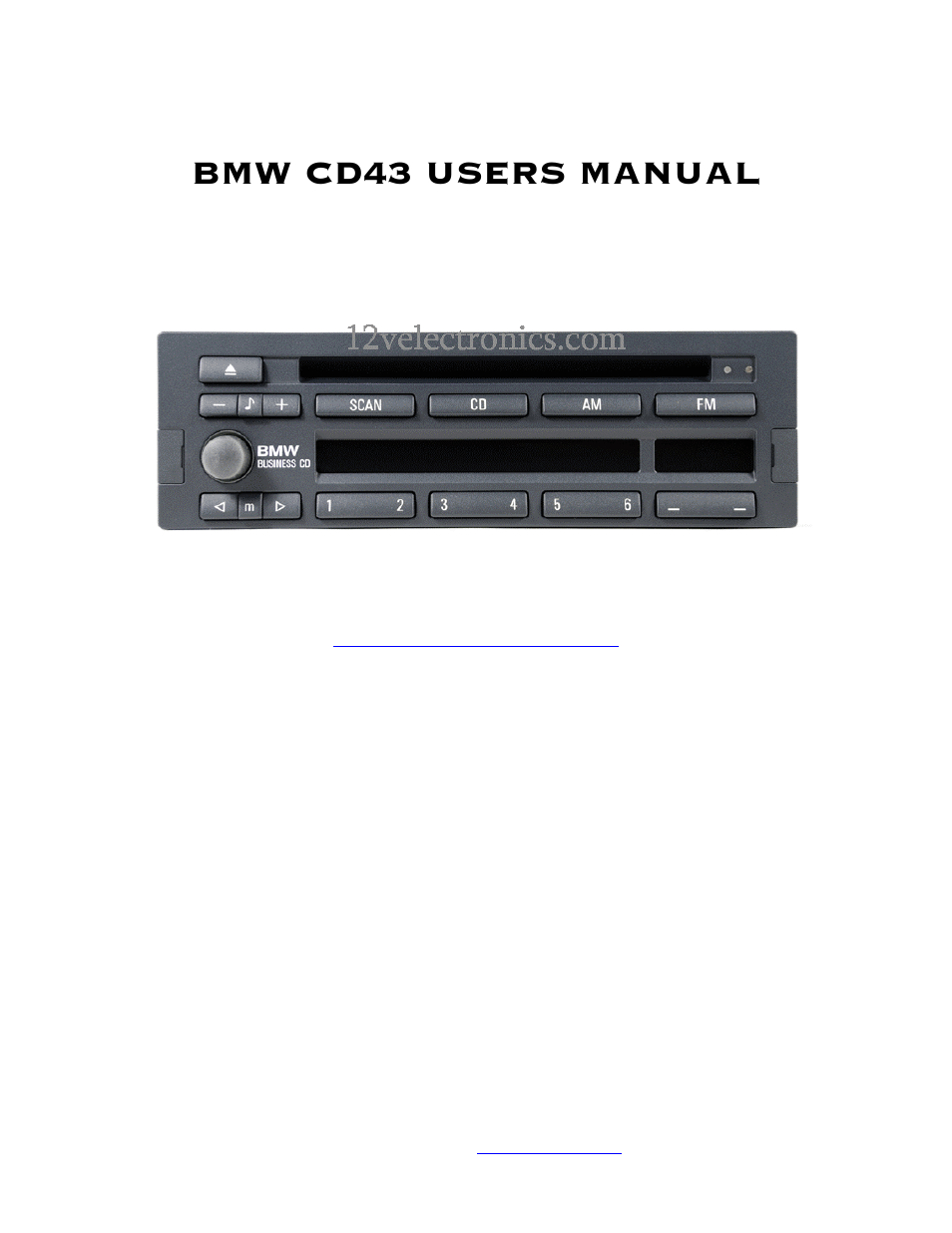BMW CD43 User Manual | 9 pages