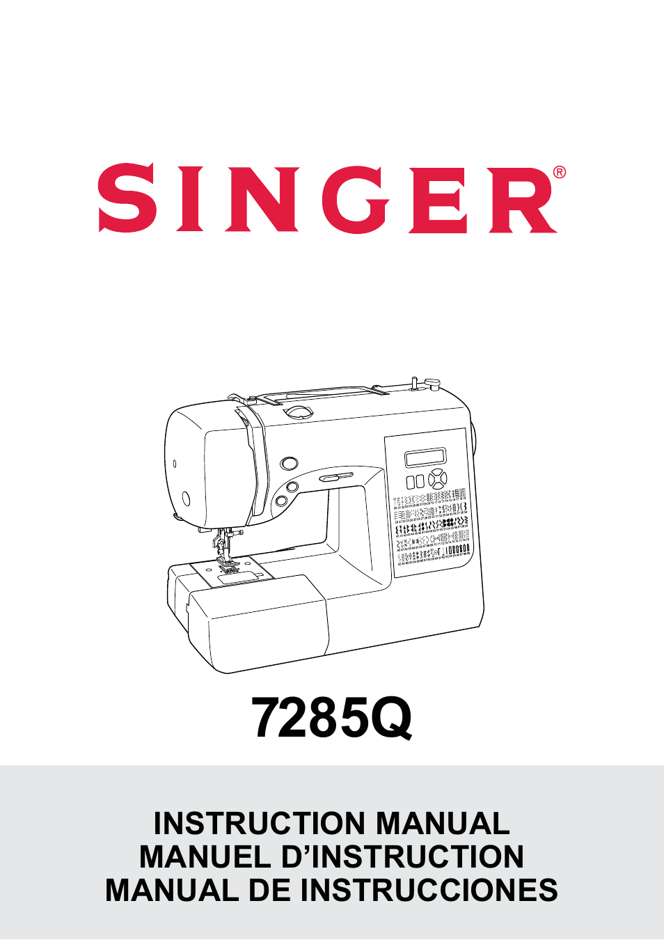 SINGER 7285Q PATCHWORK Instruction Manual User Manual | 84 pages