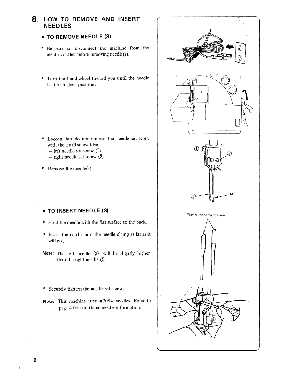 How to remove and insert needles, To remove needle (s), To insert needle (s) | How to remove and insert needle, To remove needle (s) • to insert needle (s) | SINGER 14U354B User Manual | Page 10 / 48