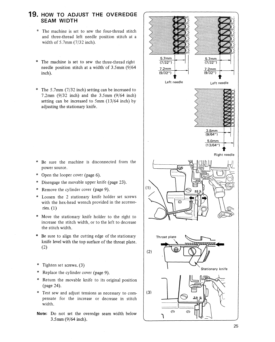 How to adjust the overedge seam width | SINGER 14U454B Ultralock User Manual | Page 27 / 48
