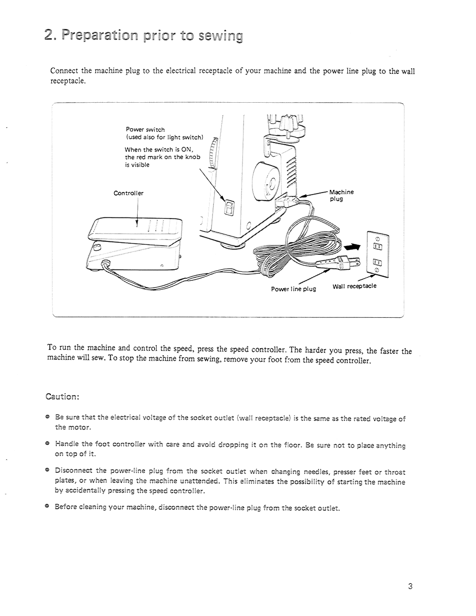 Caution | SINGER 14U64A User Manual | Page 5 / 28