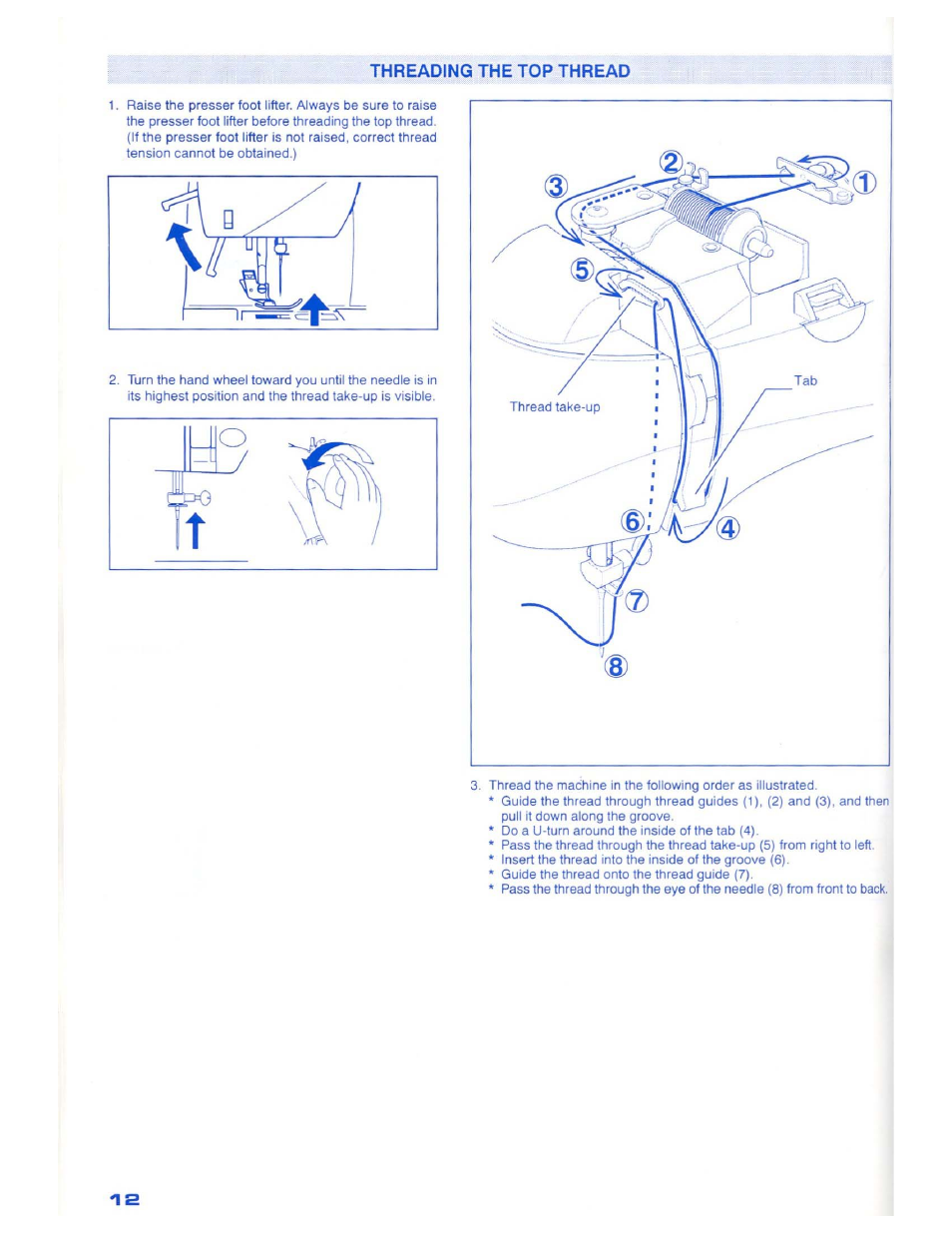 Threading the top thread | SINGER 1500 Izek User Manual | Page 14 / 70