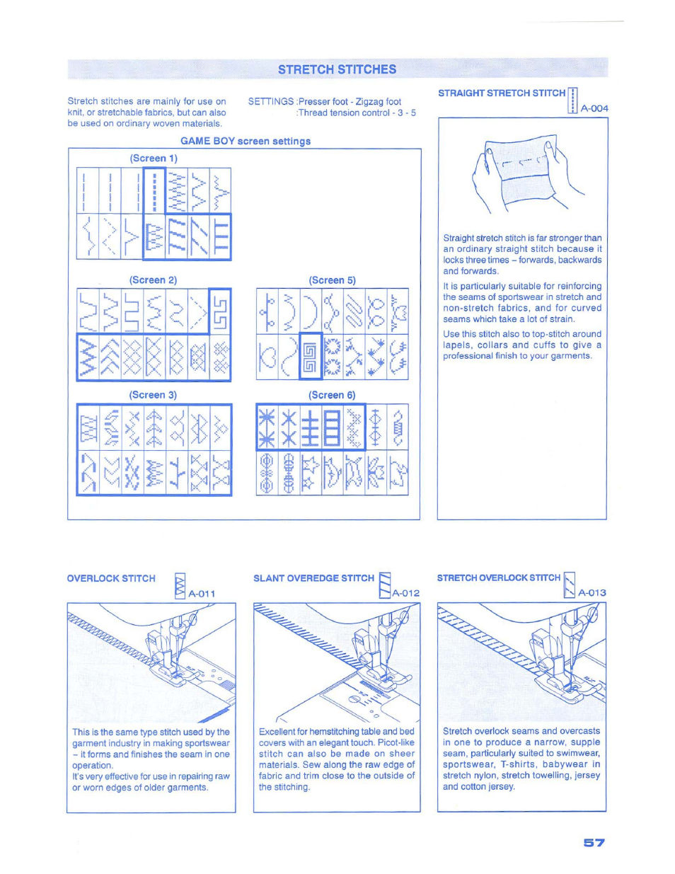 Stretch stitches | SINGER 1500 Izek User Manual | Page 59 / 70