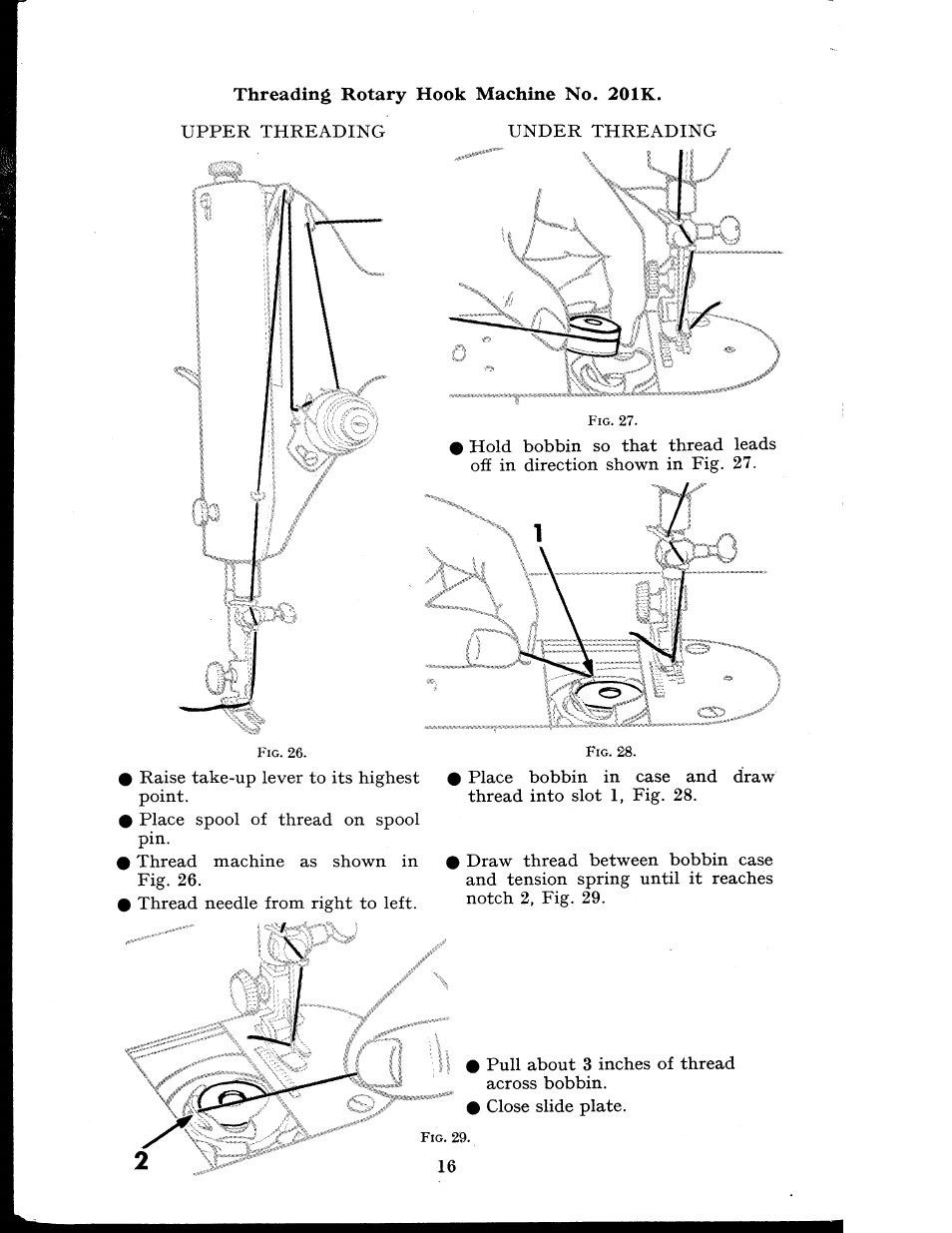 Threading rotary hook machine no. 20ik | SINGER 404K User Manual | Page 16 / 78