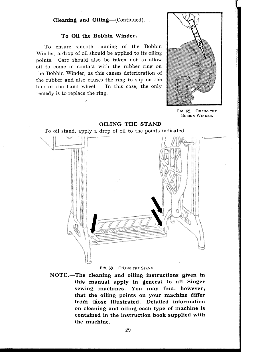 To oil the bobbin winder | SINGER 404K User Manual | Page 29 / 78