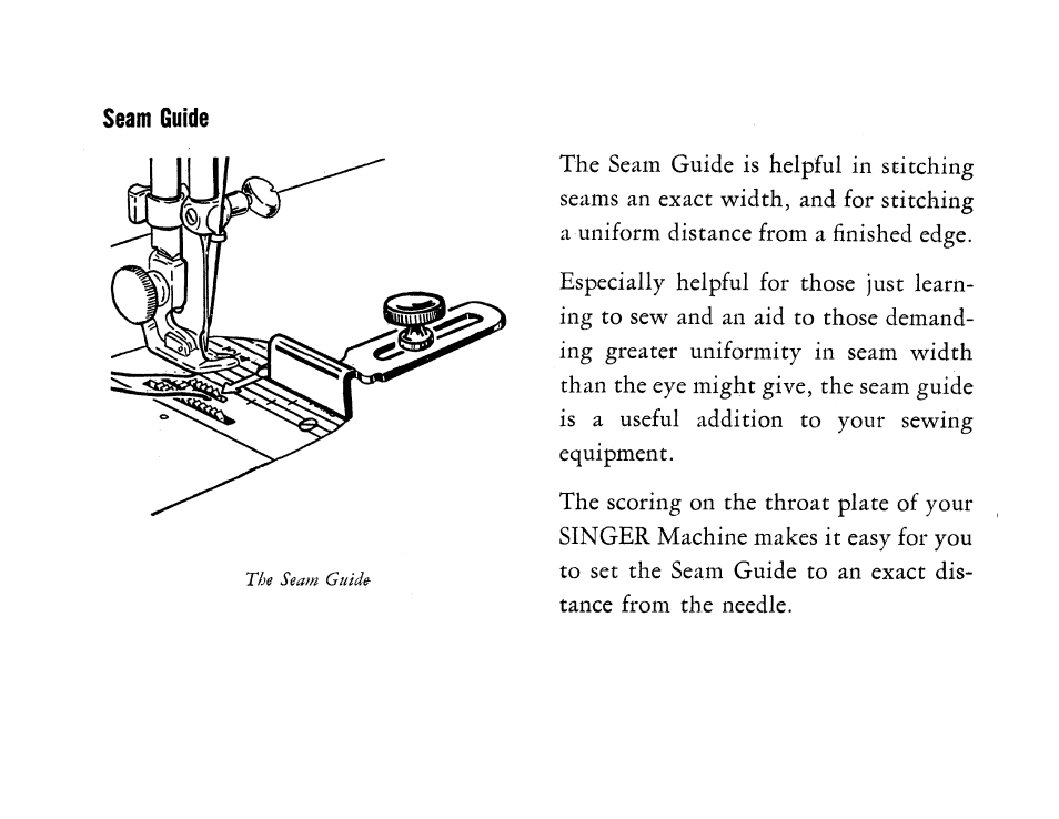 Seam guide | SINGER 201 User Manual | Page 71 / 76