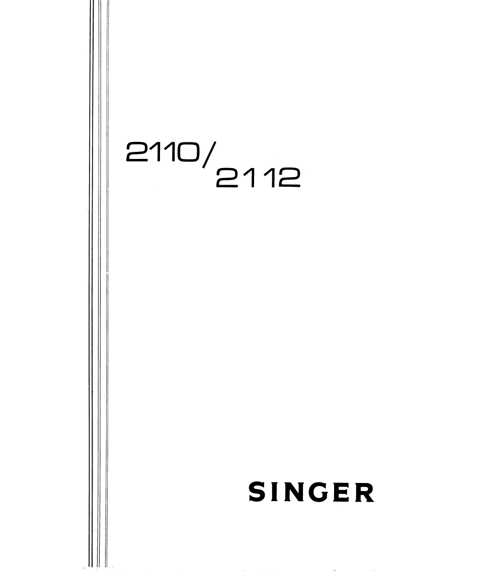 SINGER 2112 User Manual | 36 pages