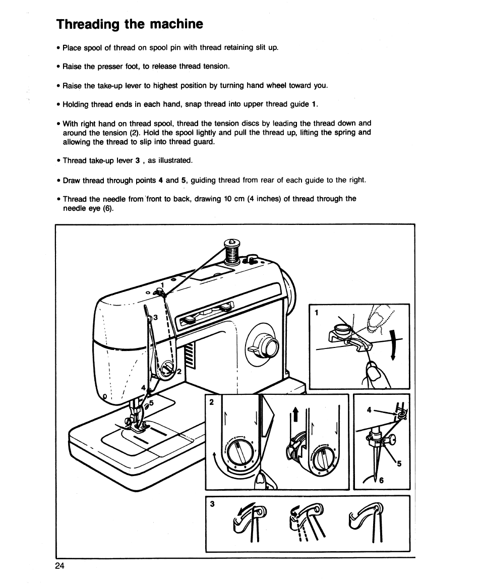 Threading the machine | SINGER 2543 User Manual | Page 28 / 72
