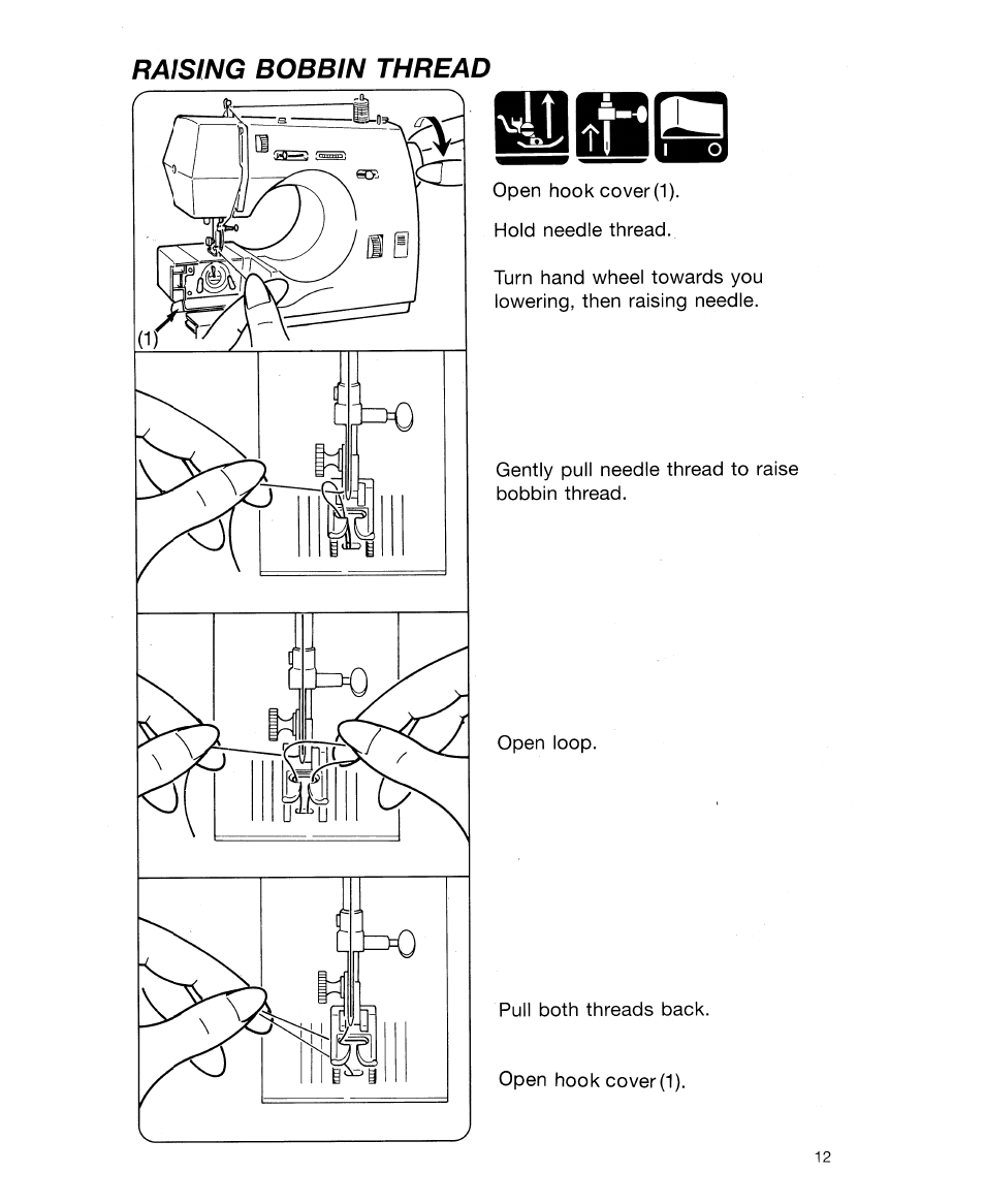 Raising bobbin thread | SINGER 30518 User Manual | Page 17 / 36