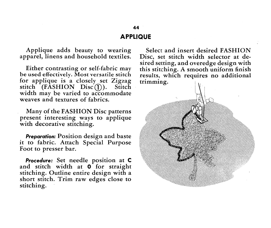 Applique | SINGER 1360 Style-O-Matic User Manual | Page 46 / 82