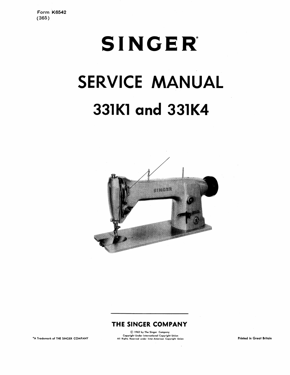 SINGER 331K4 User Manual | 18 pages