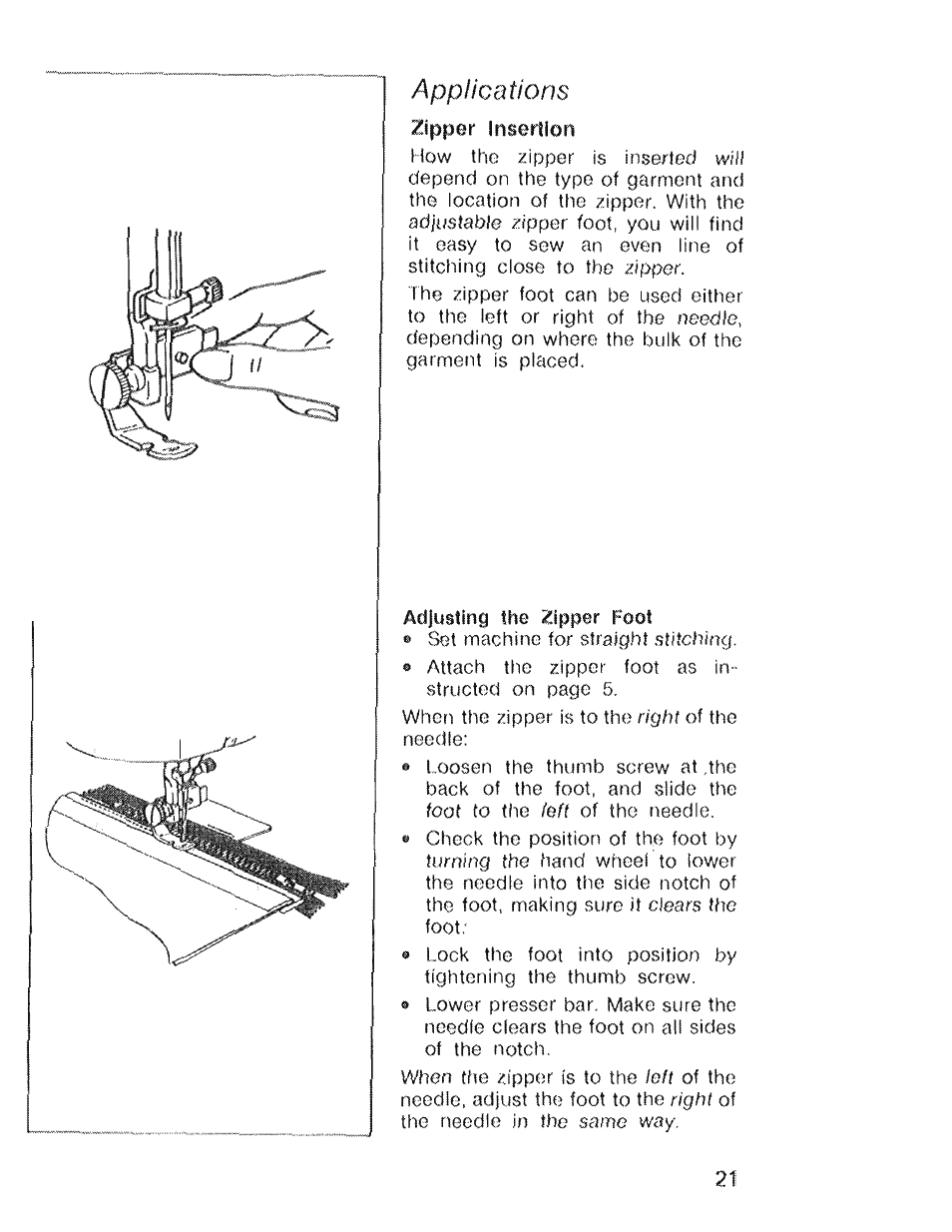 Applications | SINGER 4022 User Manual | Page 23 / 56
