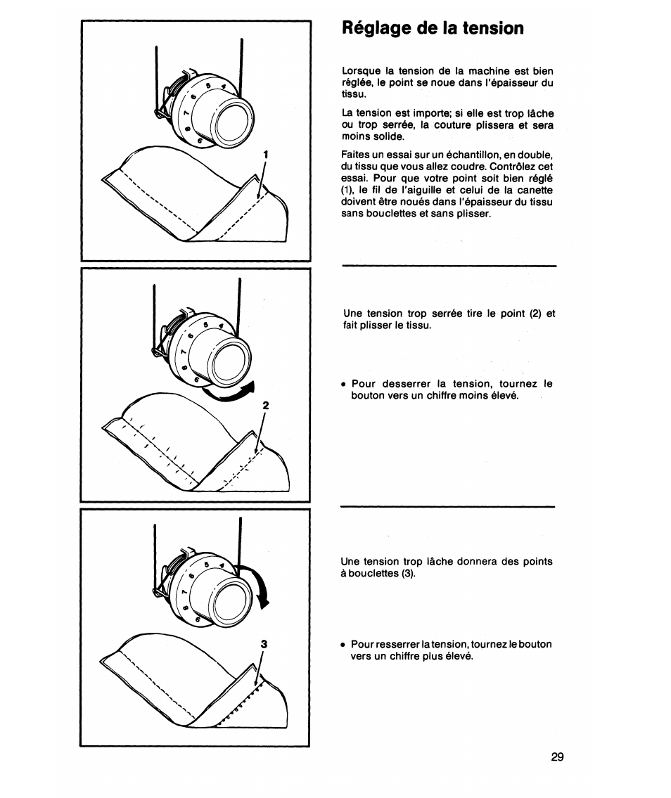 Réglage de la tension | SINGER 7021 Merritt User Manual | Page 31 / 88