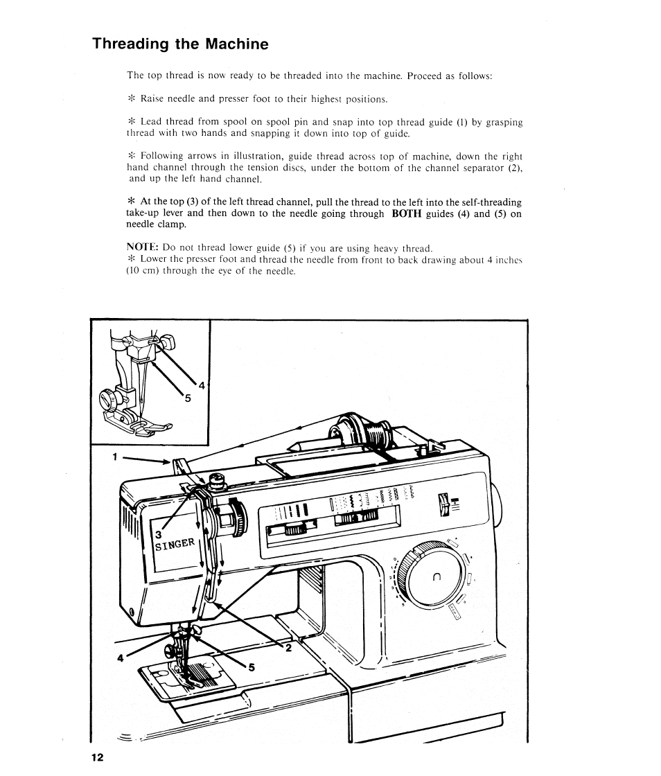 Threading the machine, Threading the bobbin case | SINGER 484.1544180 (Sold at Sears) User Manual | Page 14 / 36