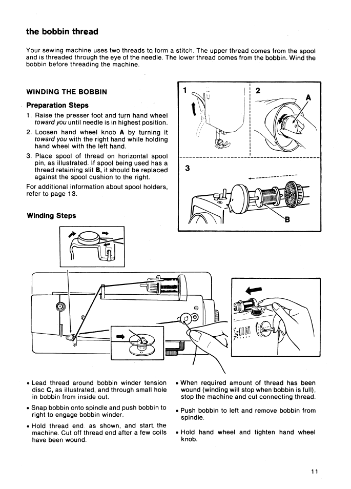 The bobbin thread | SINGER 5147 User Manual | Page 13 / 42
