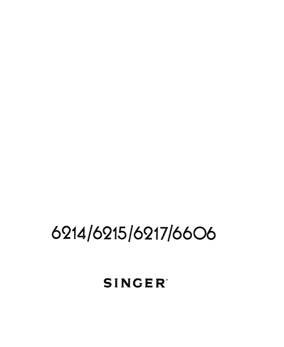 SINGER 6606 User Manual | 92 pages