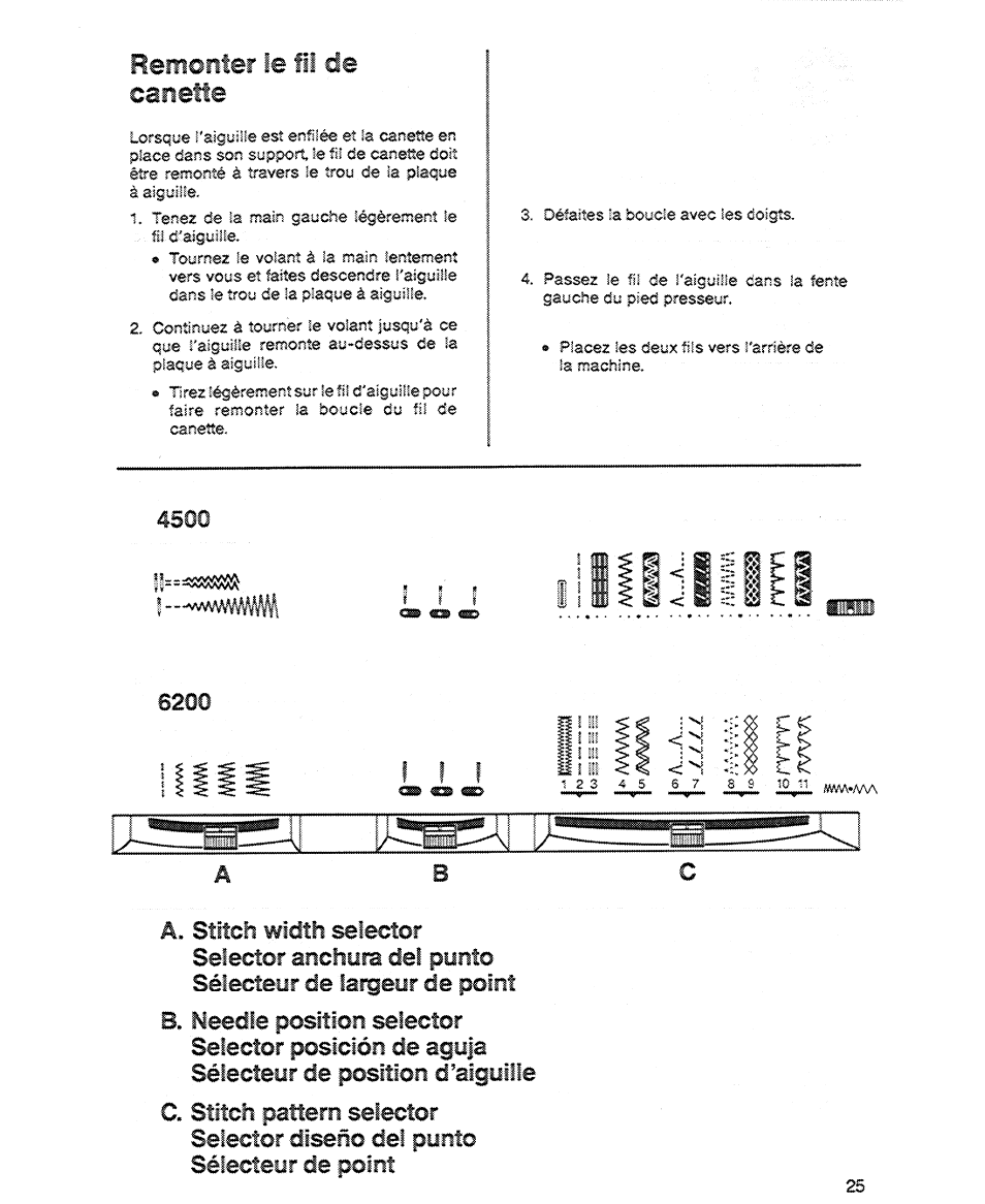 Caiìette, De caiìette | SINGER 6606 User Manual | Page 27 / 92