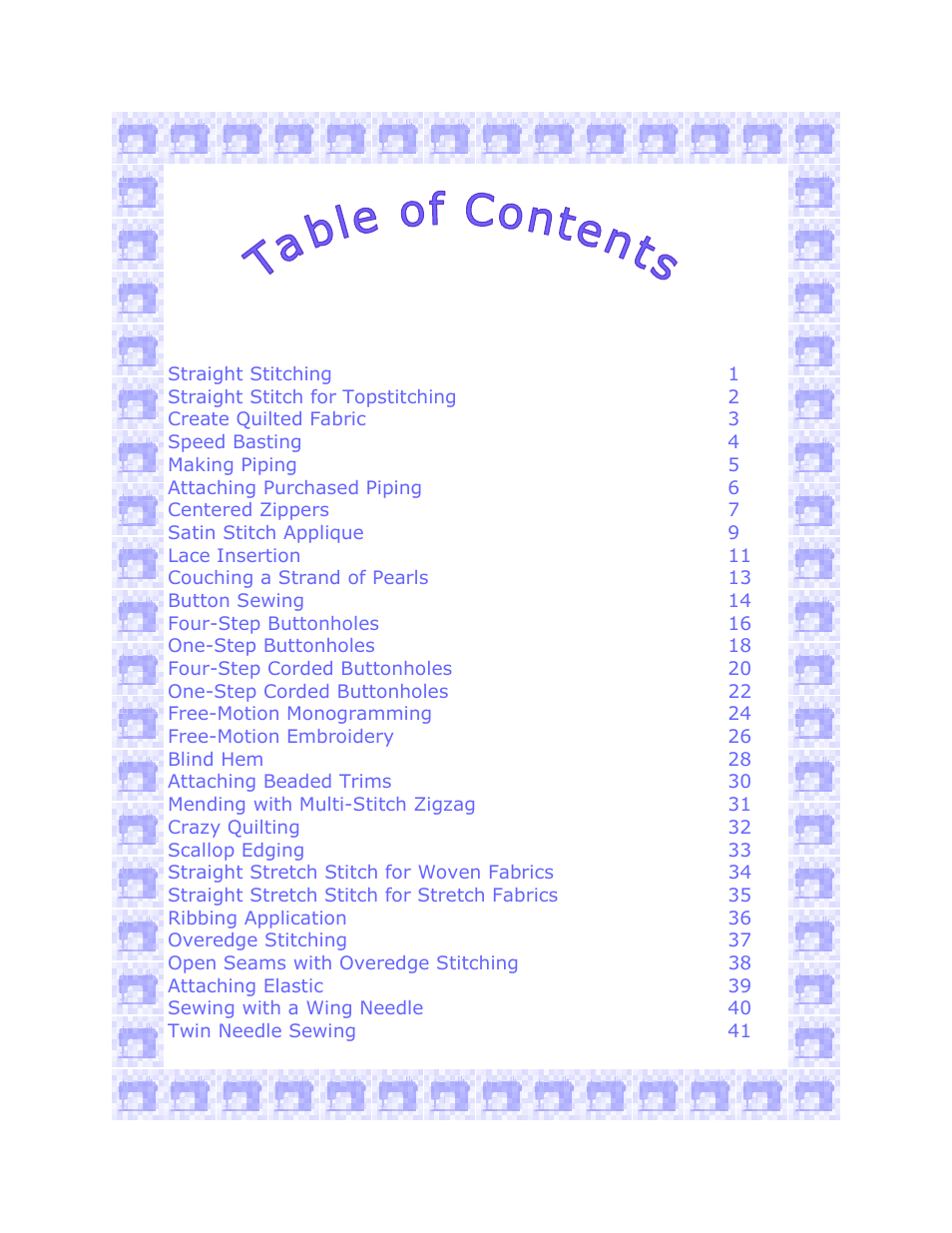 SINGER 6550-WORKBOOK Scholastic User Manual | Page 3 / 59