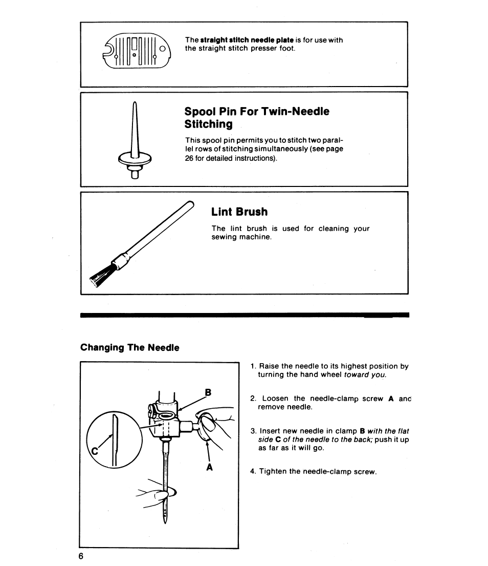 Changing the needle | SINGER 8019 User Manual | Page 8 / 56