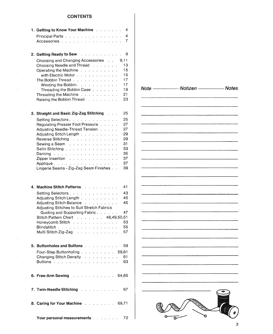 SINGER 8234 User Manual | Page 5 / 76