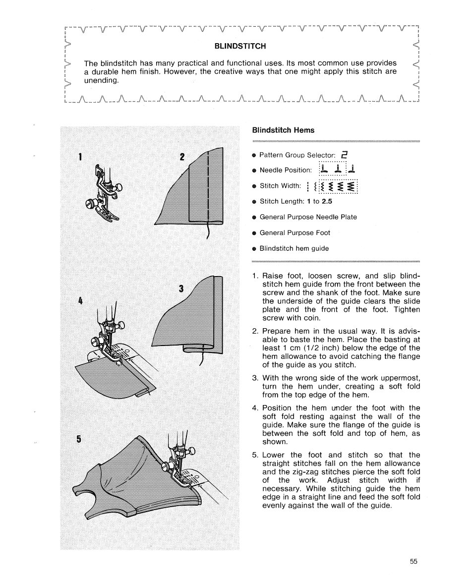 Blindstitch hems, Blindstitch | SINGER 8234 User Manual | Page 57 / 76