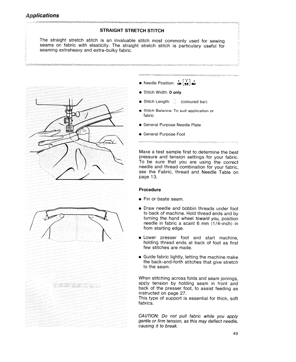 Applications | SINGER 9618 User Manual | Page 51 / 74
