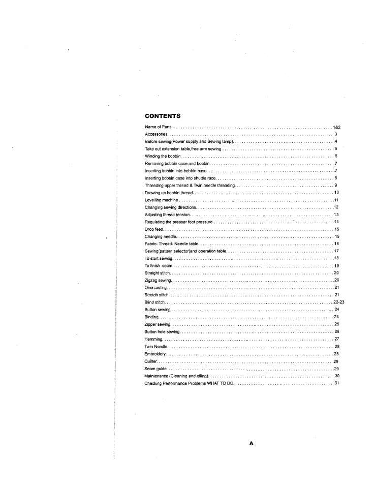 SINGER W1126 User Manual | Page 4 / 38