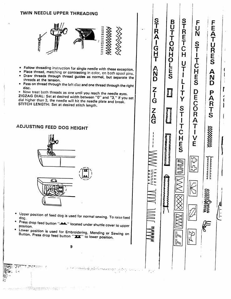 Adjusting feed dog height | SINGER W1260 User Manual | Page 11 / 54