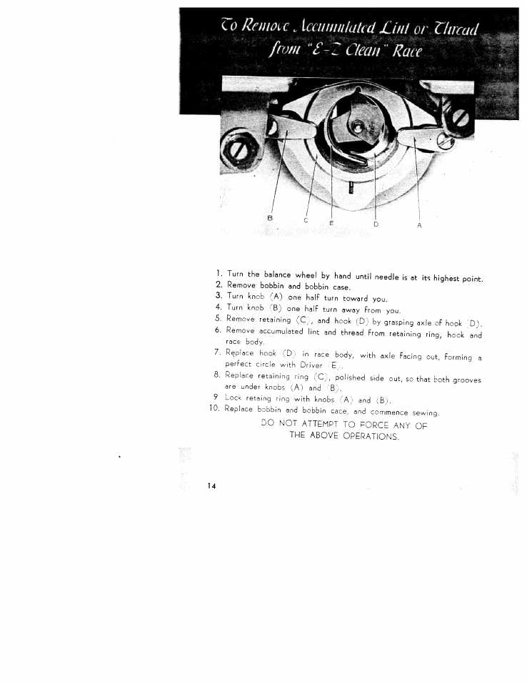 SINGER W1305 User Manual | Page 14 / 16