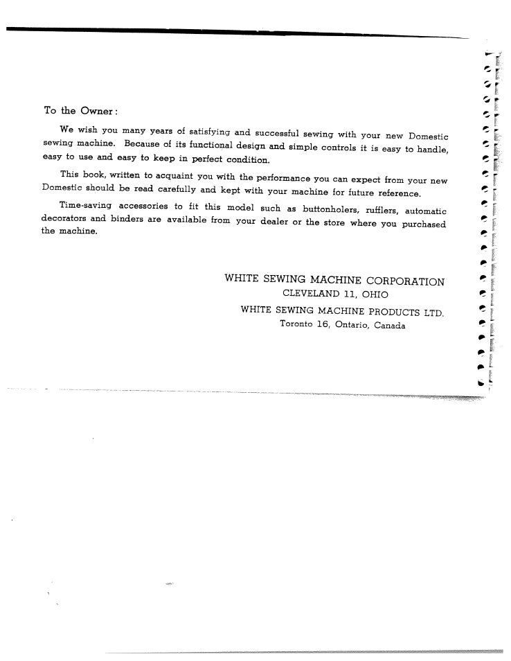 White sewing machine corporation | SINGER W1317 User Manual | Page 2 / 21