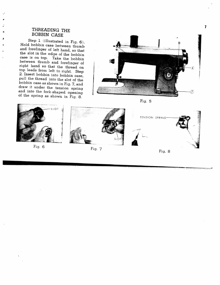 Threading the bobbin case | SINGER W1317 User Manual | Page 9 / 21