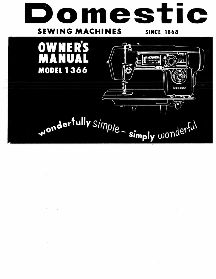 SINGER W1366 User Manual | 51 pages