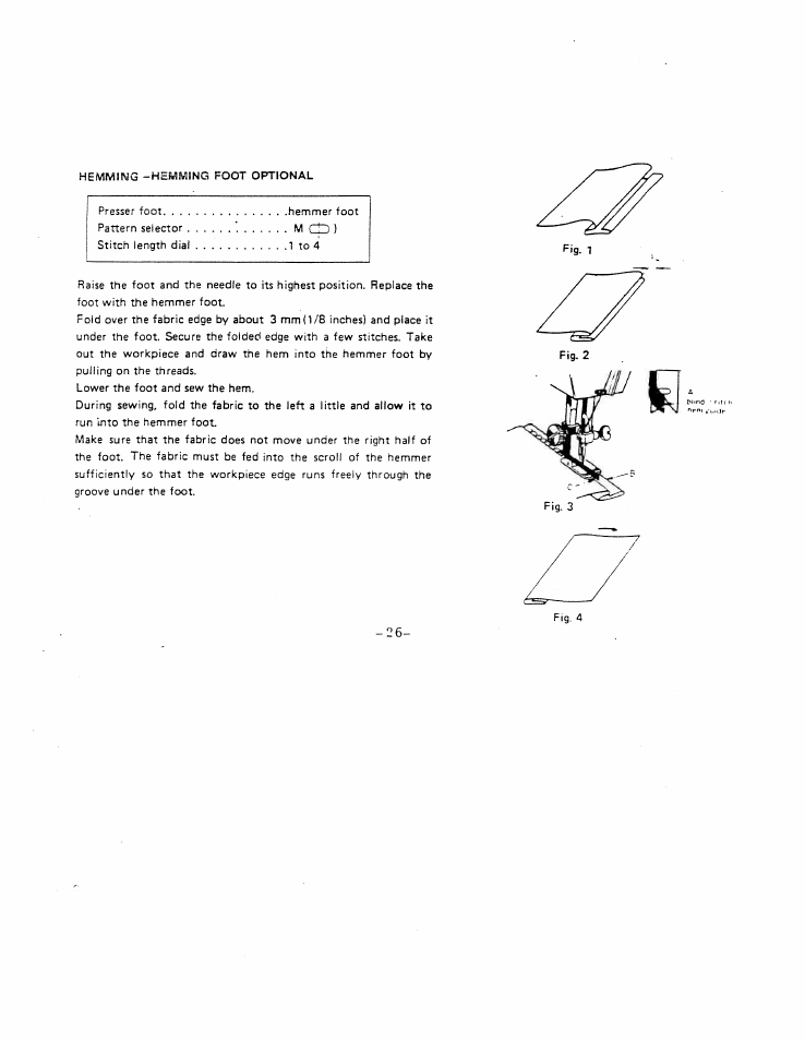 Hemming -hemming foot optional | SINGER W1410 User Manual | Page 29 / 38