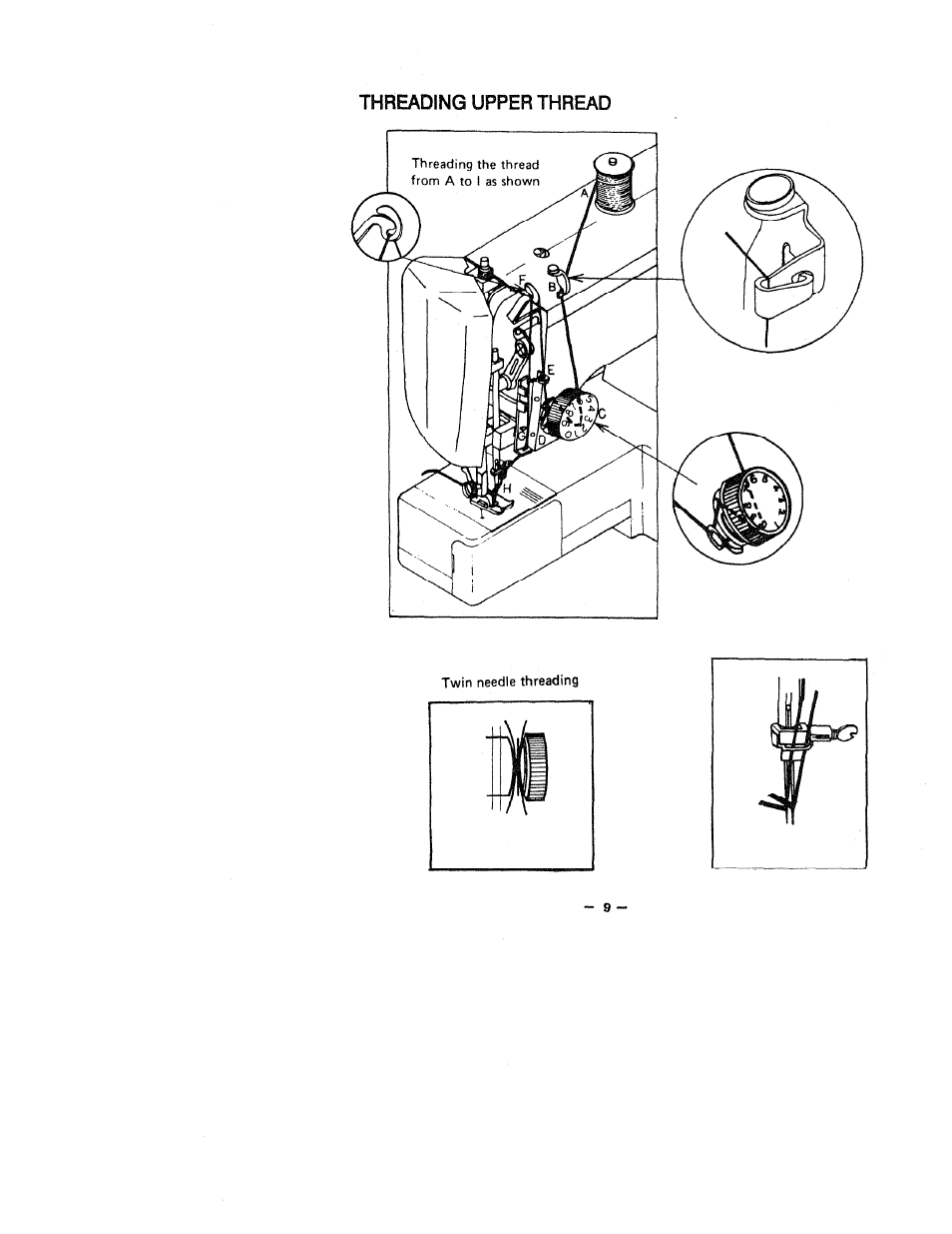 Threading upper thread | SINGER W1418 User Manual | Page 13 / 31