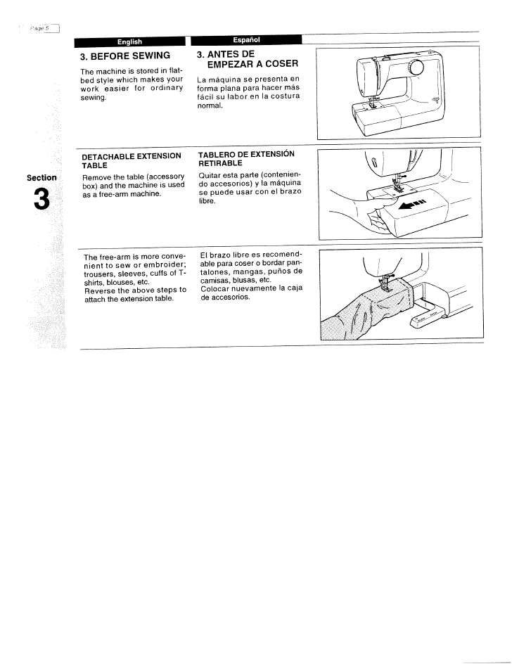 Before sewing, Antes de, Empezar a coser | SINGER W1425 User Manual | Page 14 / 62