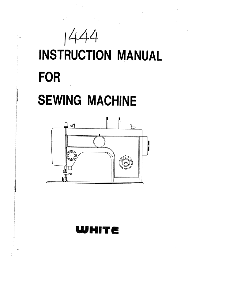 SINGER W1444 User Manual | 33 pages