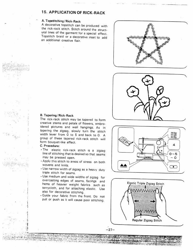 Application of rick-rack | SINGER W1810 User Manual | Page 32 / 47