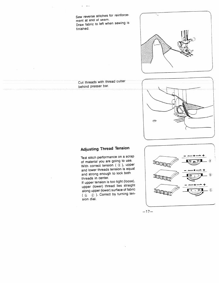 Adjusting thread tension | SINGER W1523 User Manual | Page 19 / 30