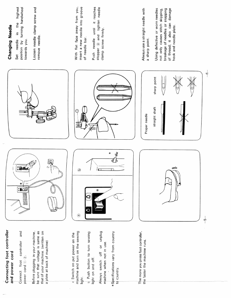 Changing needle | SINGER W1717 User Manual | Page 6 / 27