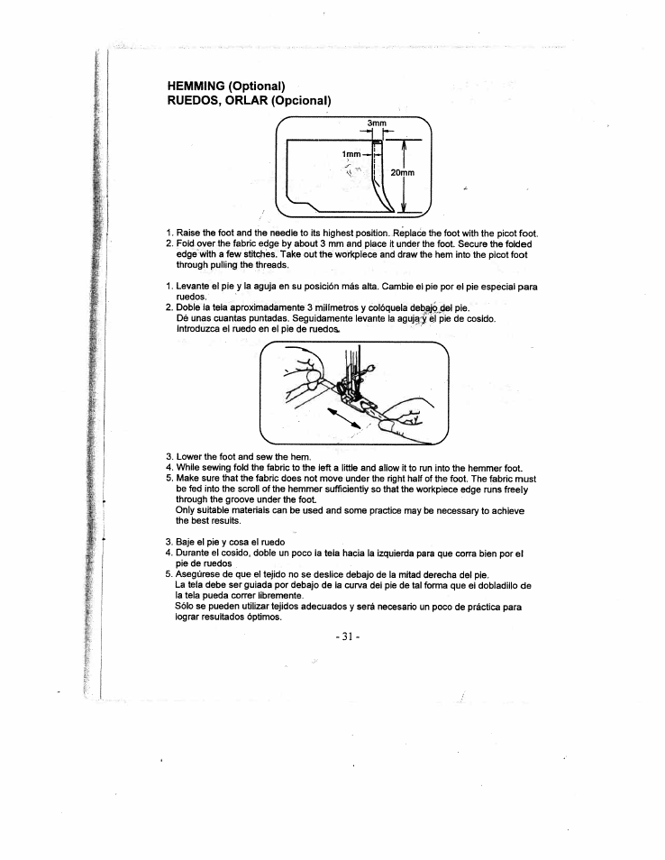 SINGER W1735 User Manual | Page 31 / 36