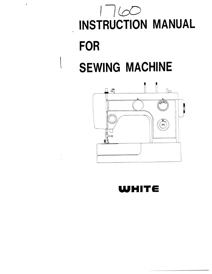 SINGER W1760 User Manual | 32 pages